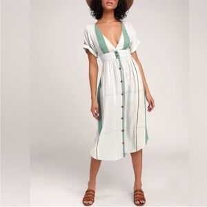 O’Neill Reid Striped Midi Dress XL